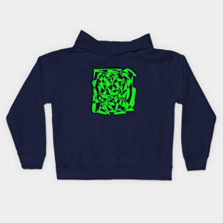 Abstract Geometry - Green and Blue Kids Hoodie